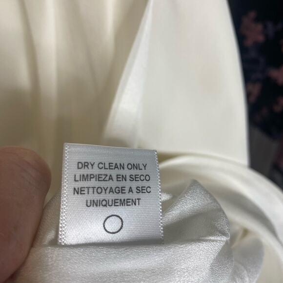 NWT Lavender Brown White Silk Tulip Mini Dress Women's Small - Picture 9 of 9